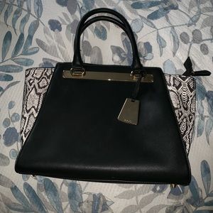 Aldo Black Purse w/ Designed Sides